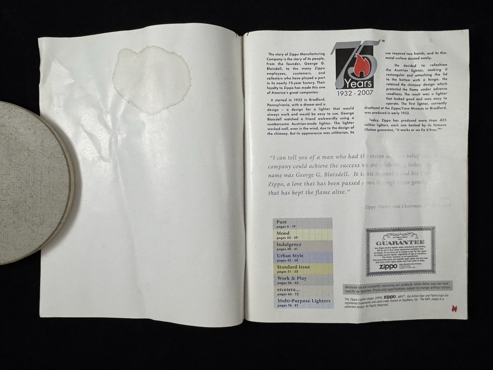 Zippo 75th Anniversary 2007 Complete Line Collection Catalog