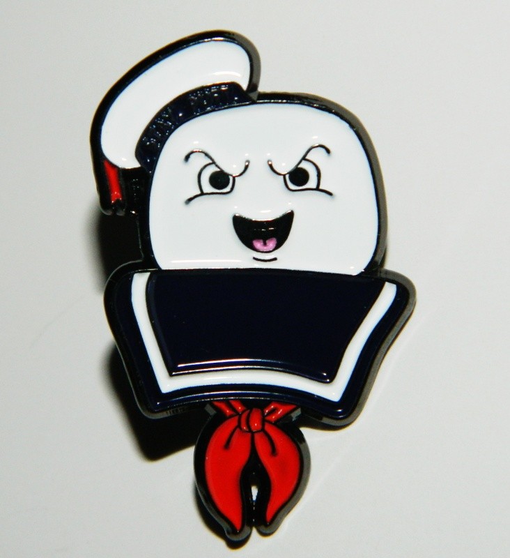 Ghostbusters Movie Stay Puft Marshmallow Man Head Enamel Metal Pin NEW UNUSED
