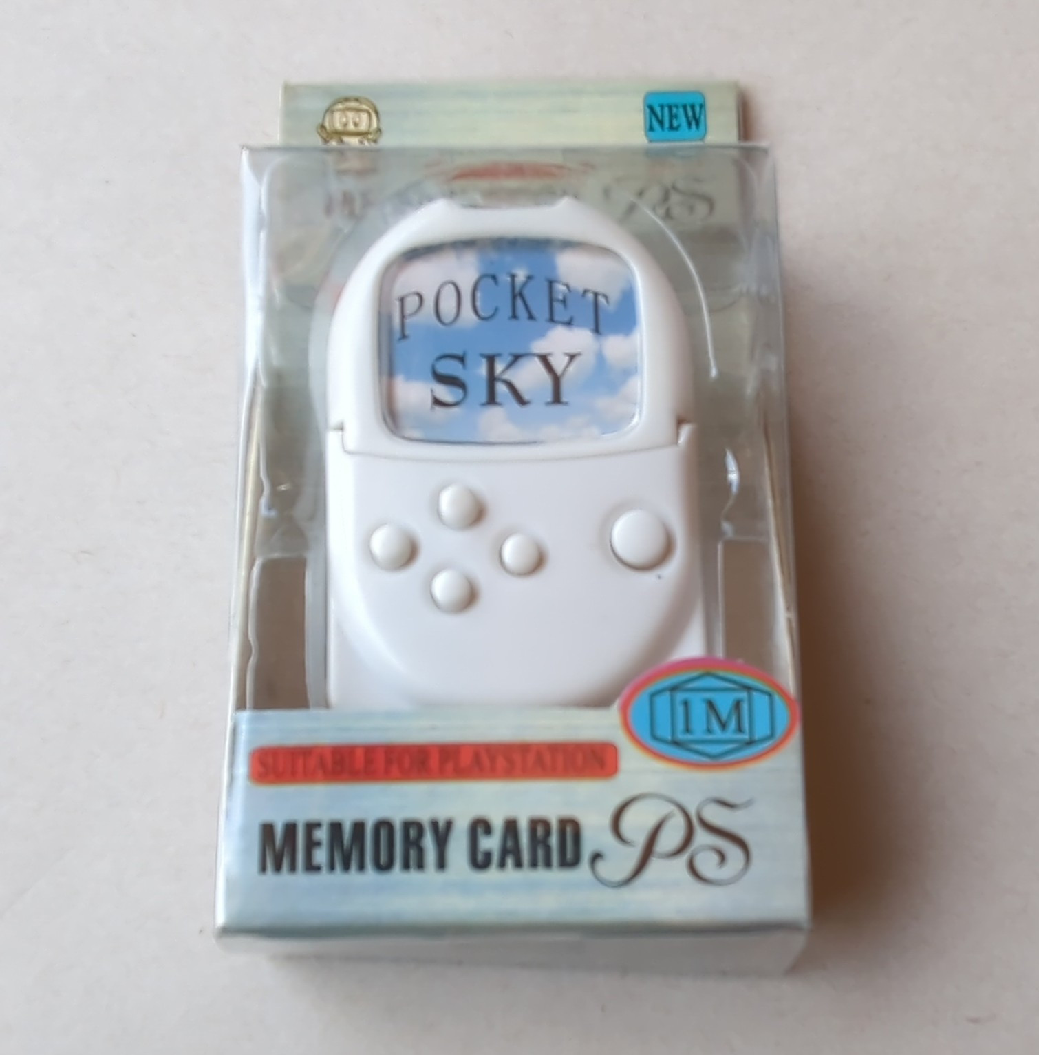 Pocket-Sky PS1 Memory Card 1MB Flash Memory White Console-Specific PPS-018