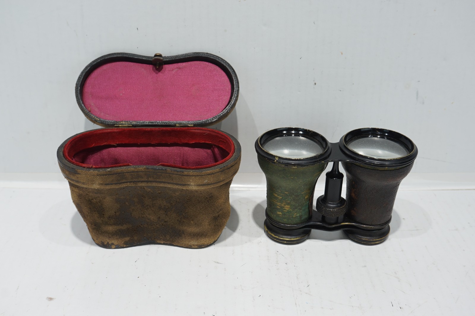 ANTIQUE A.BARDOU PARIS / W.Y. McALLISTER  PHILADELPHIA BINOCULARS w/CASE