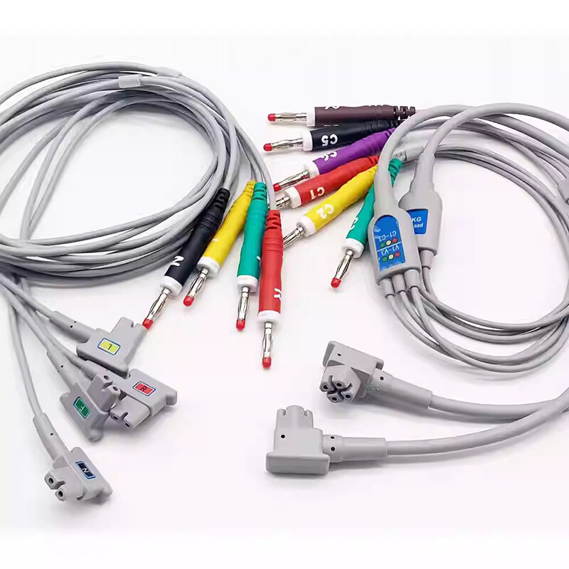 1PC 10Leads Wire Patient Cable Banana 4.0 AHA for Philips/HP TC30 /TC50/TC70