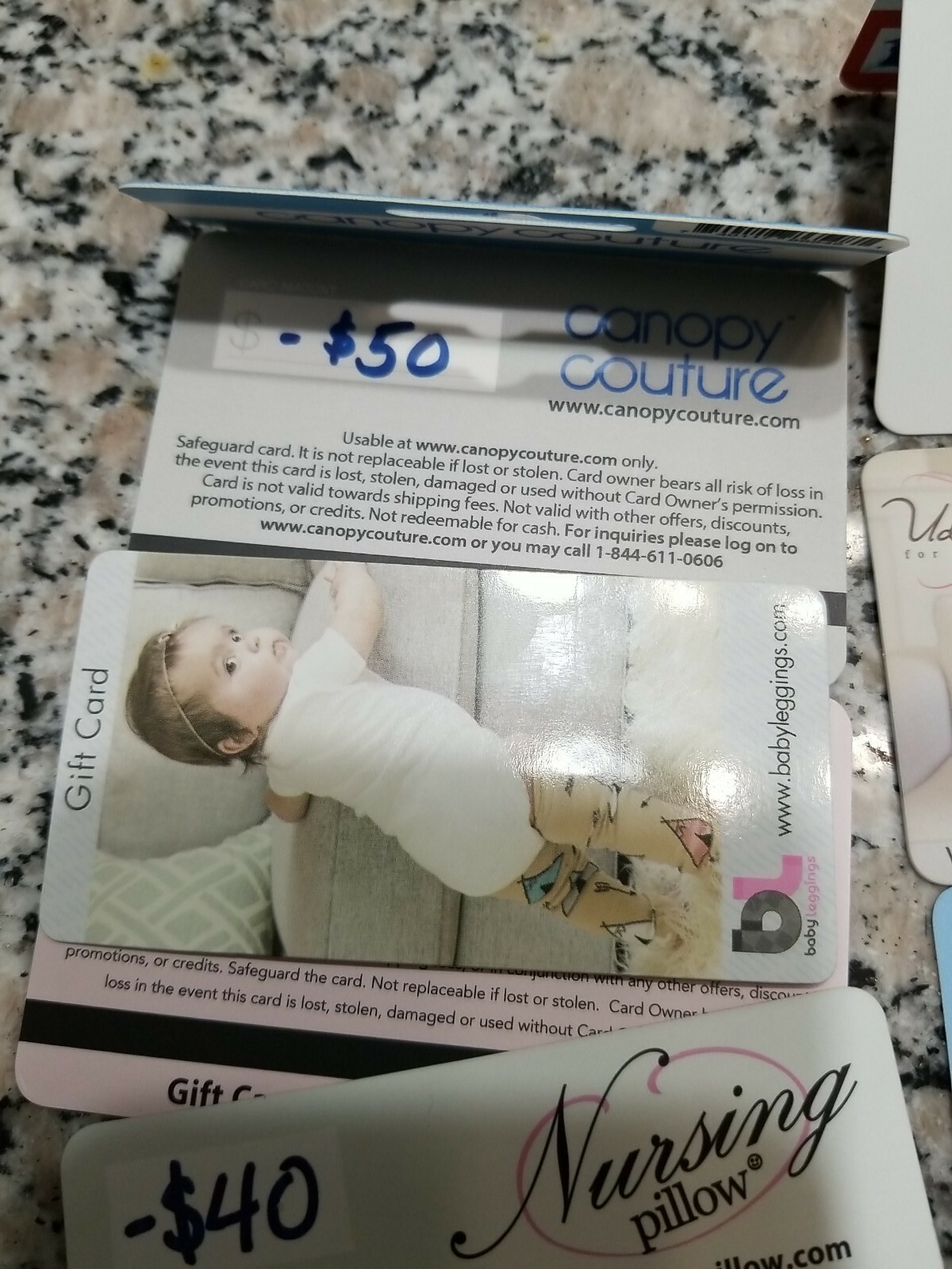Baby Gift Cards $405 worth