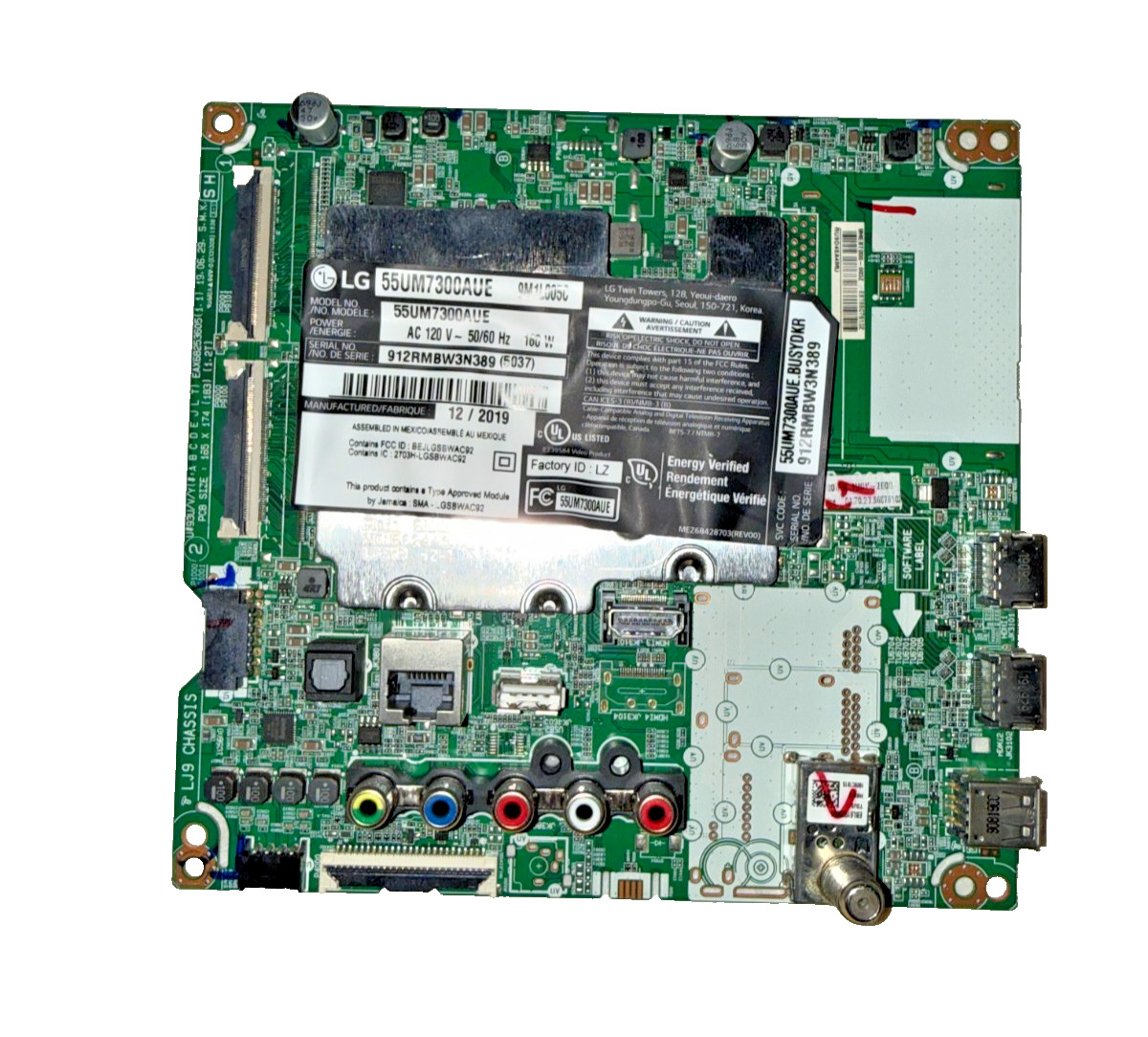 LG EBT66076102 Main Board 55UM7300AU