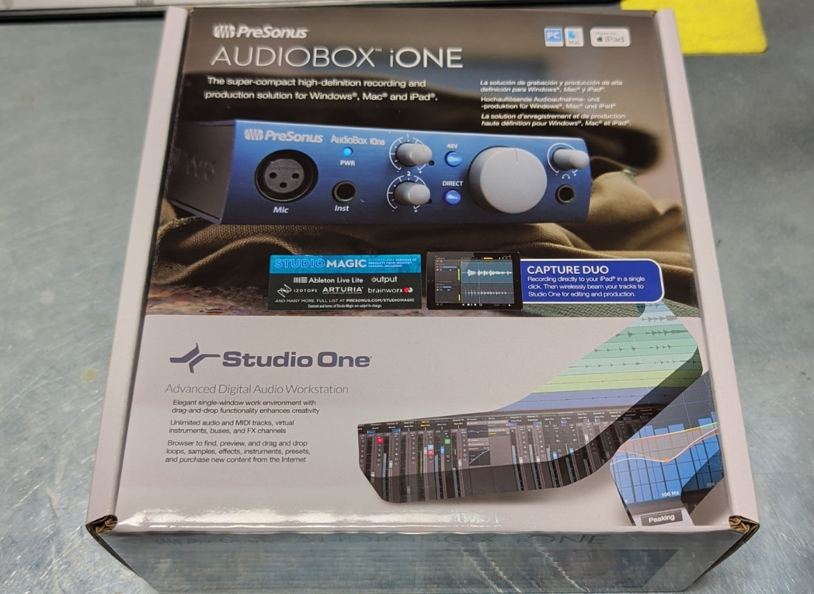 PreSonus AudioBox iONE USB Audio Interface Recording Studio DAW New Retail Box