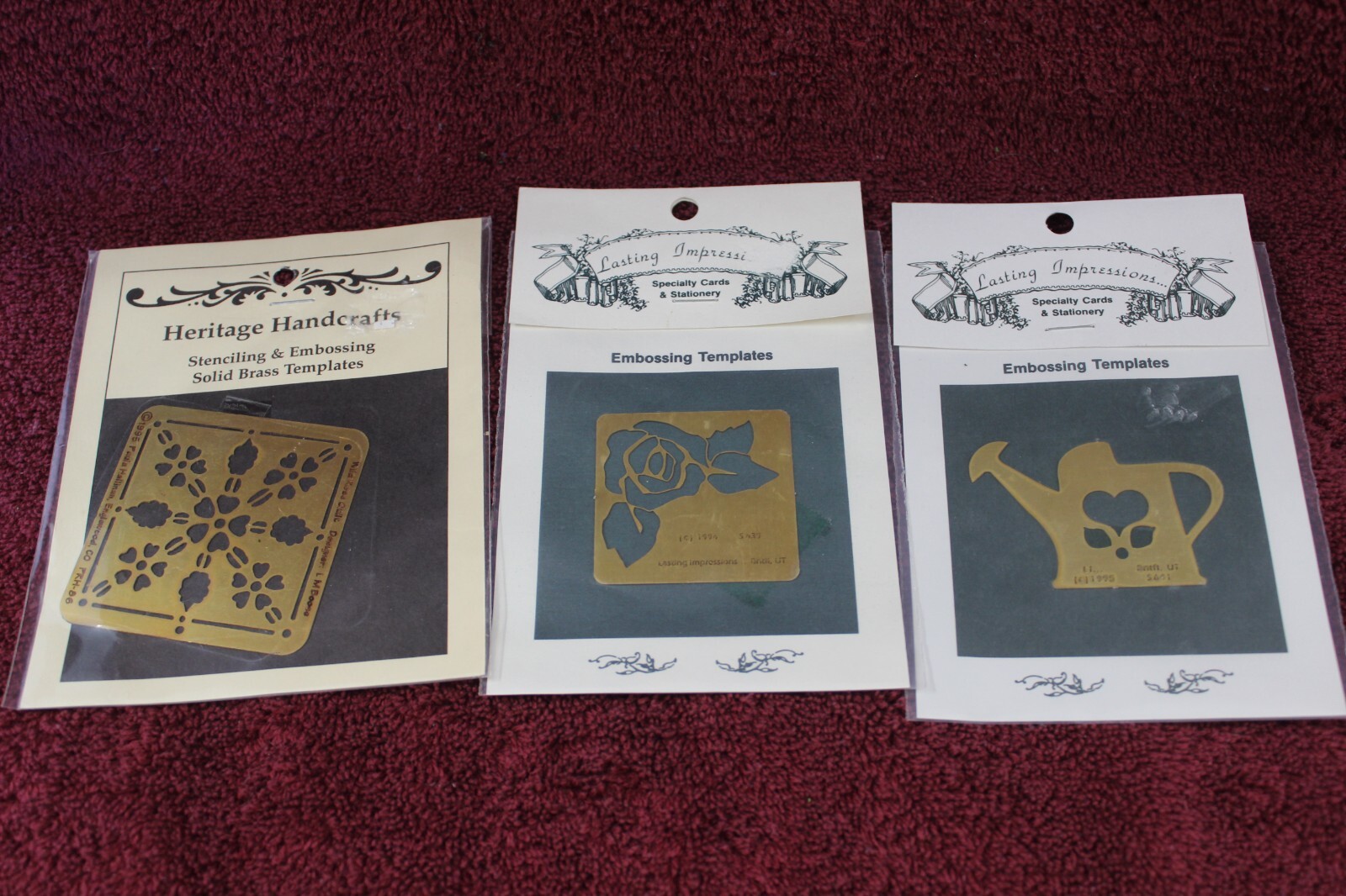 Heritage Handcrafts & Lasting Impression Embossing Templates - Lot of 3
