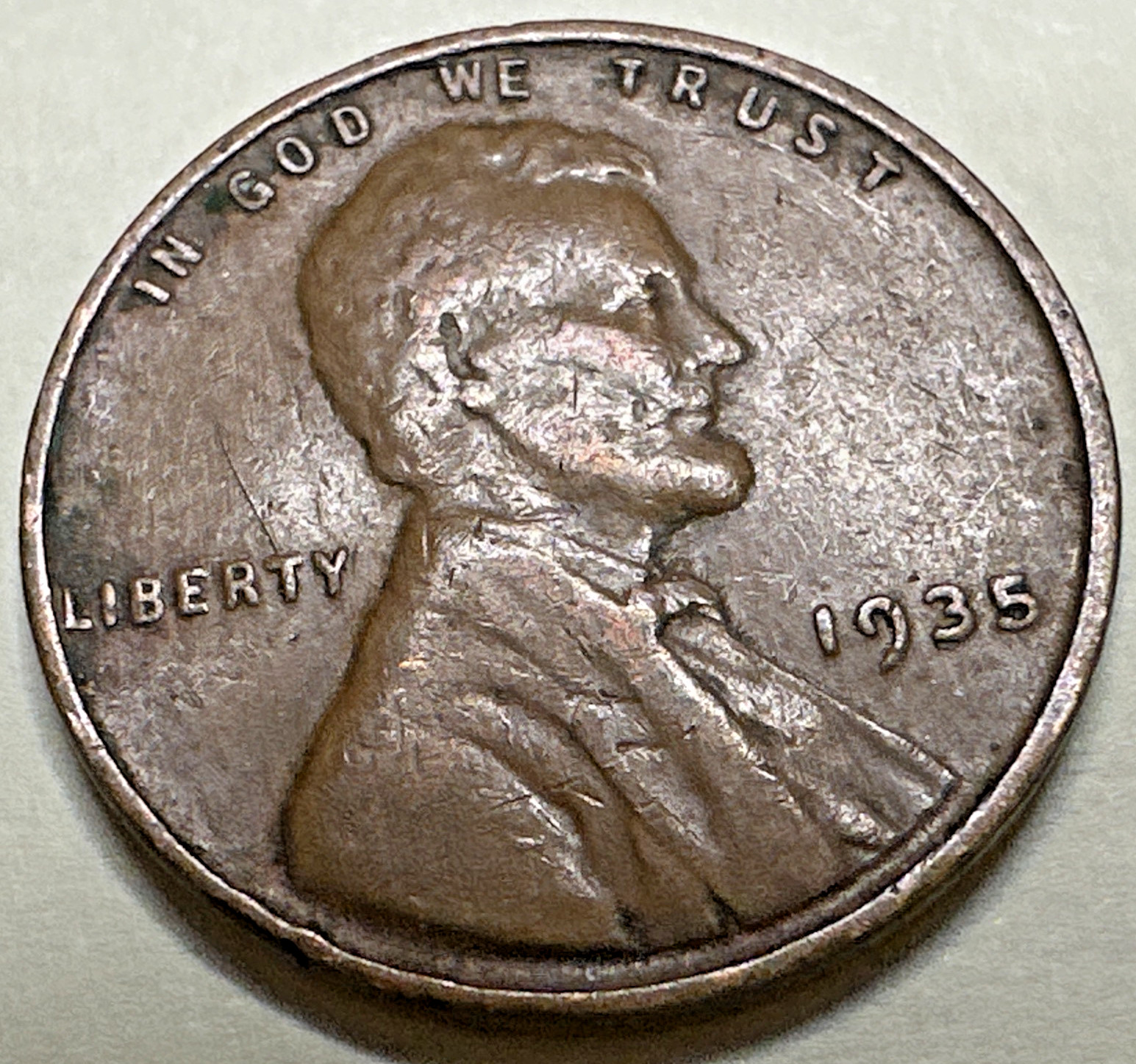 1935 1C BN Lincoln Cent WHEAT PENNY 322X