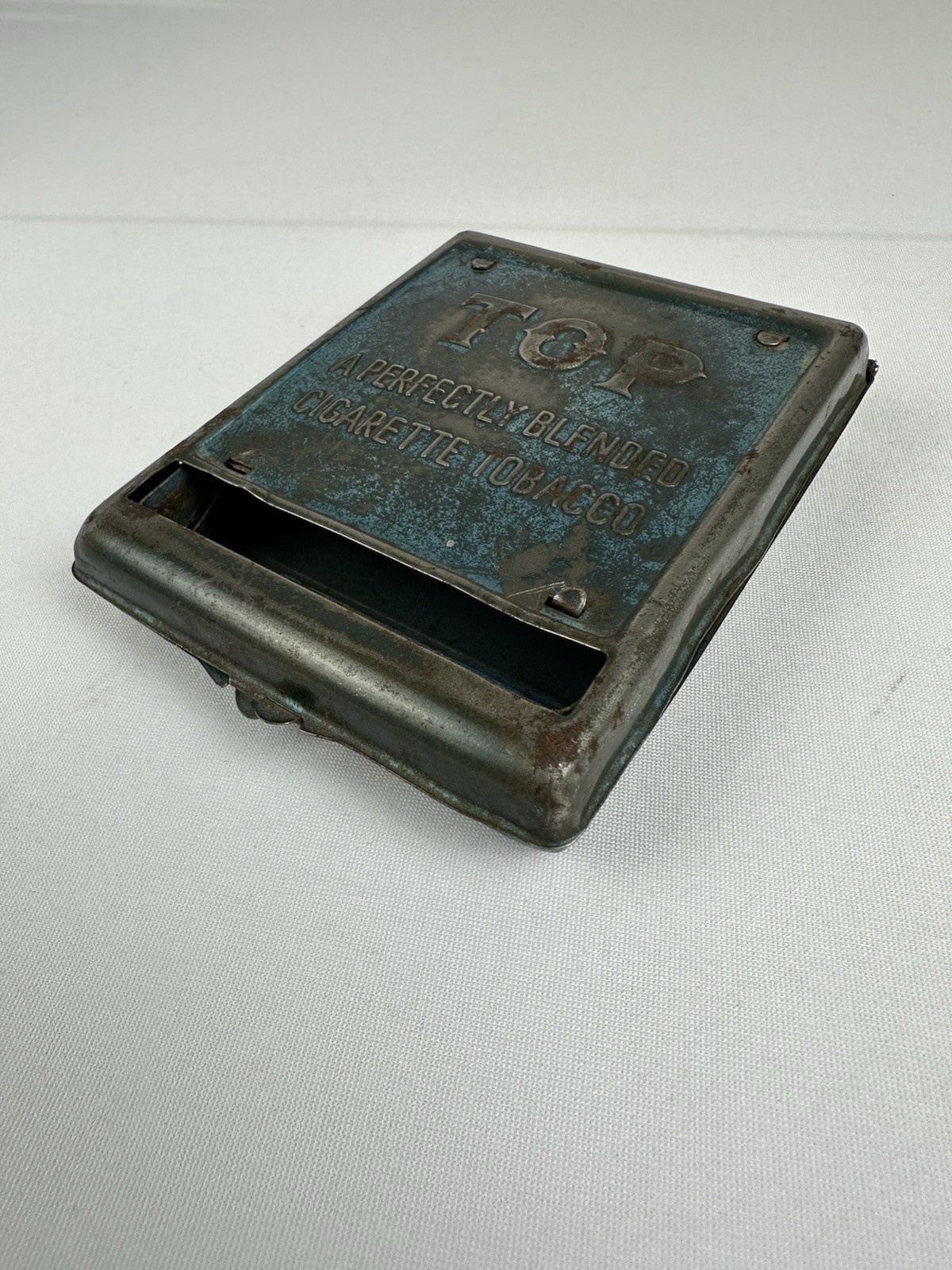 Vintage TOP Tobacco Pocket Cigarette Roller  Metal Case