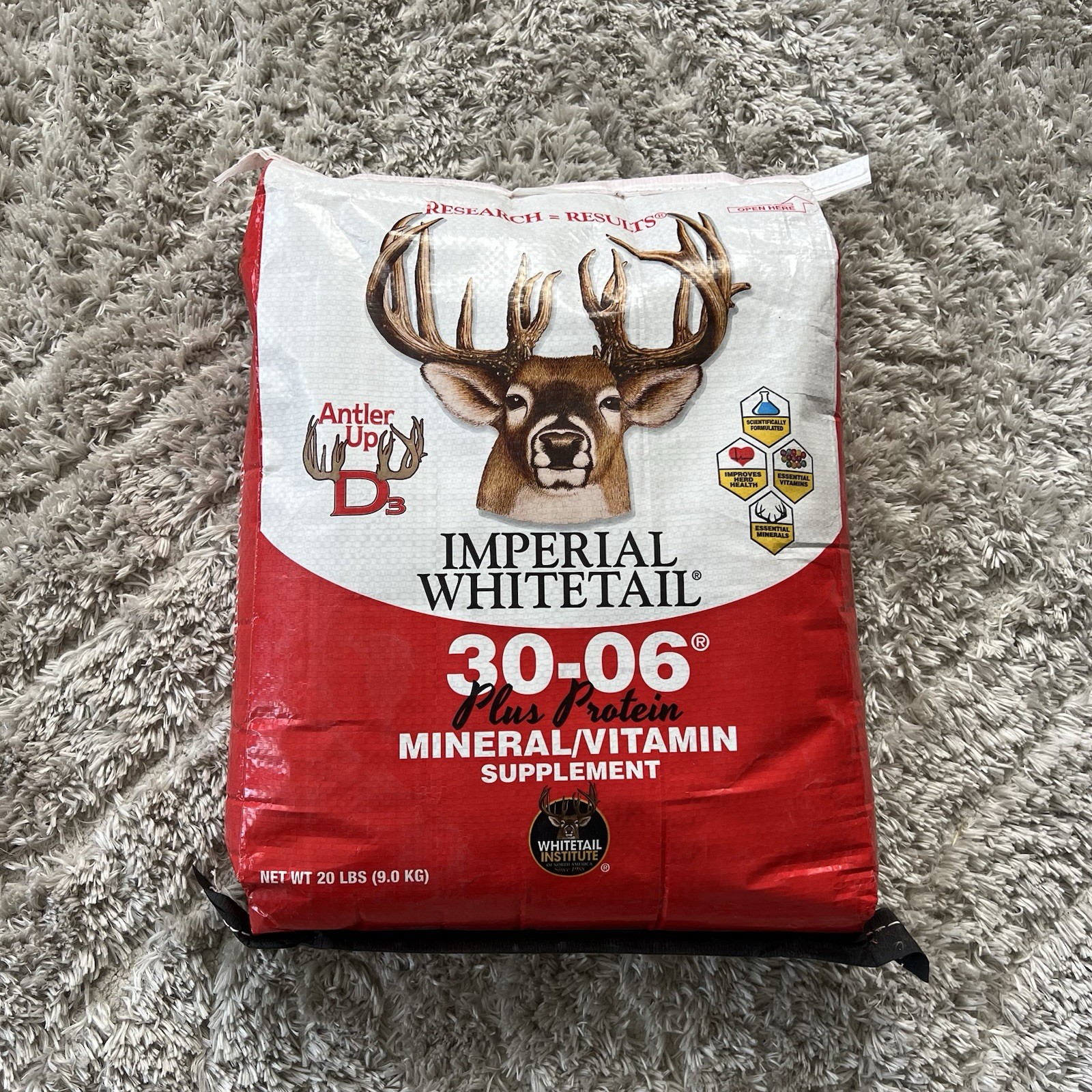 Imperial Whitetail Institute 30-06 Protein Plus 20Lbs Deer Food Plots Antler NEW