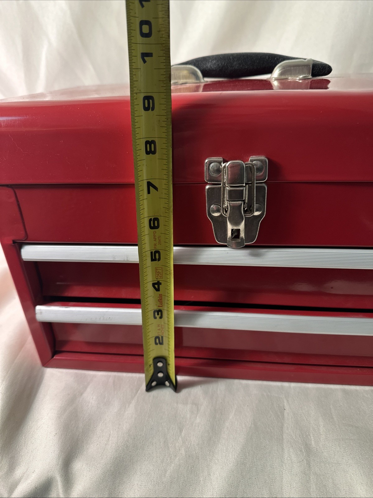 Small Red Tool Box With Assorted Tools