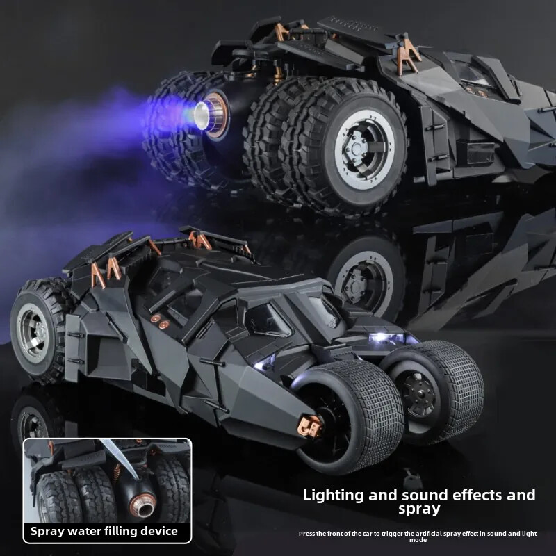 1:18 Dark Knight Batmobile Tumbler Alloy Model Car with Lights & Sound Toy Gift