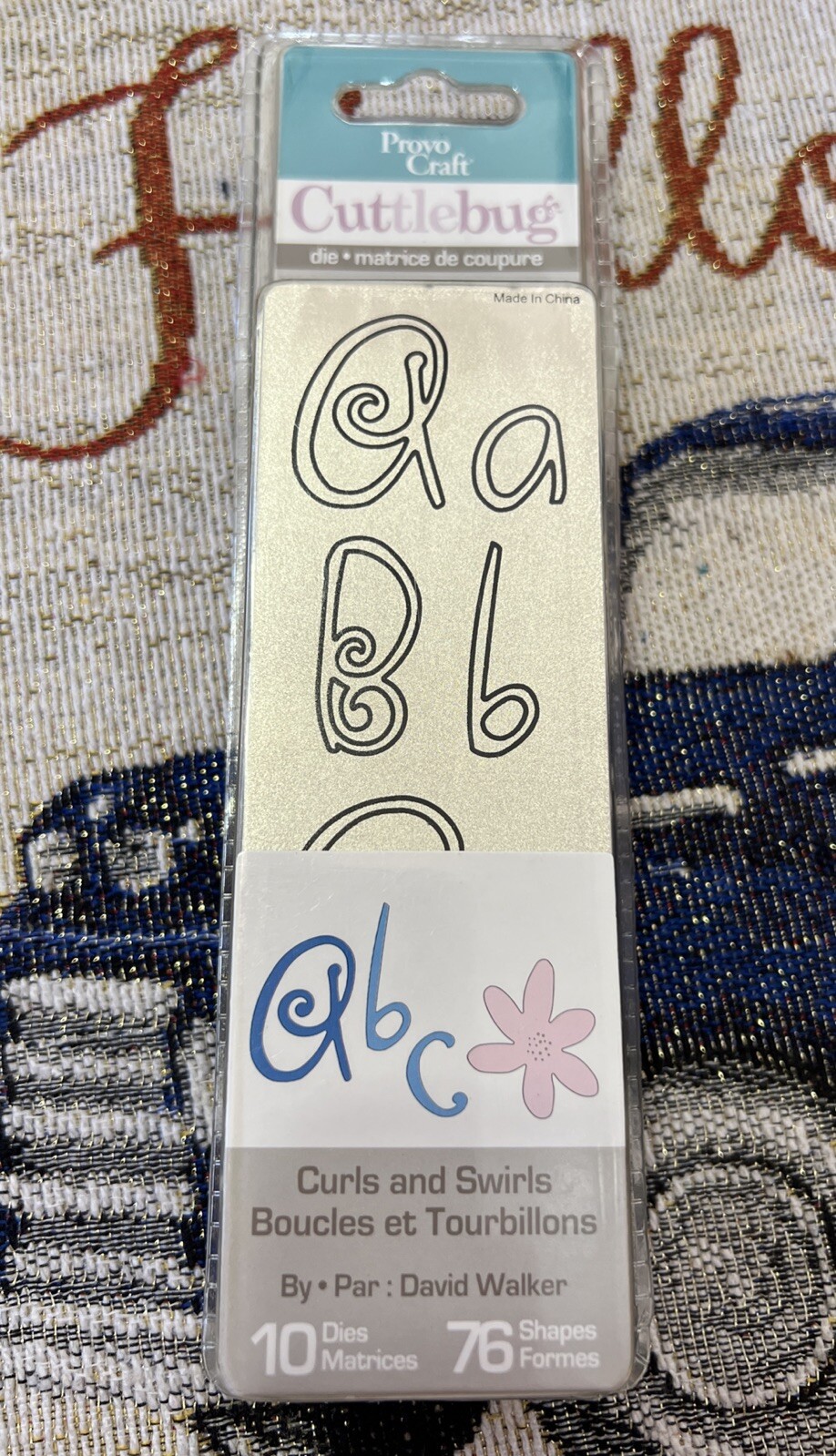 Provo Craft Cuttlebug Alphabet & Shapes Cutting Dies Curls & Swirls Font Set
