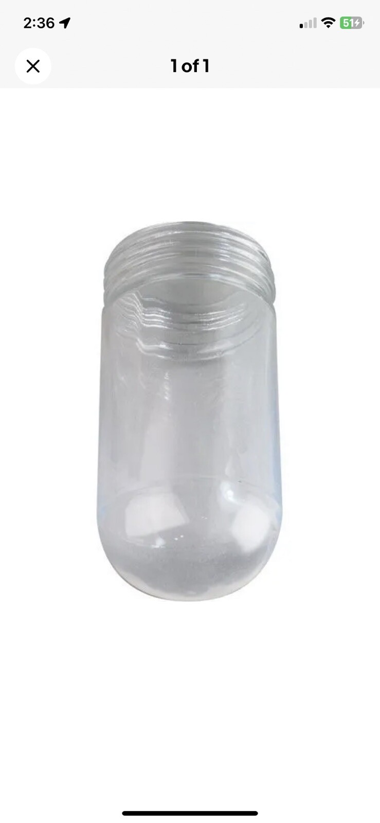 (2). L10-X007 Globe Bulb Cover For Walk-In, Hood Shatter Resisttand Glass 31900