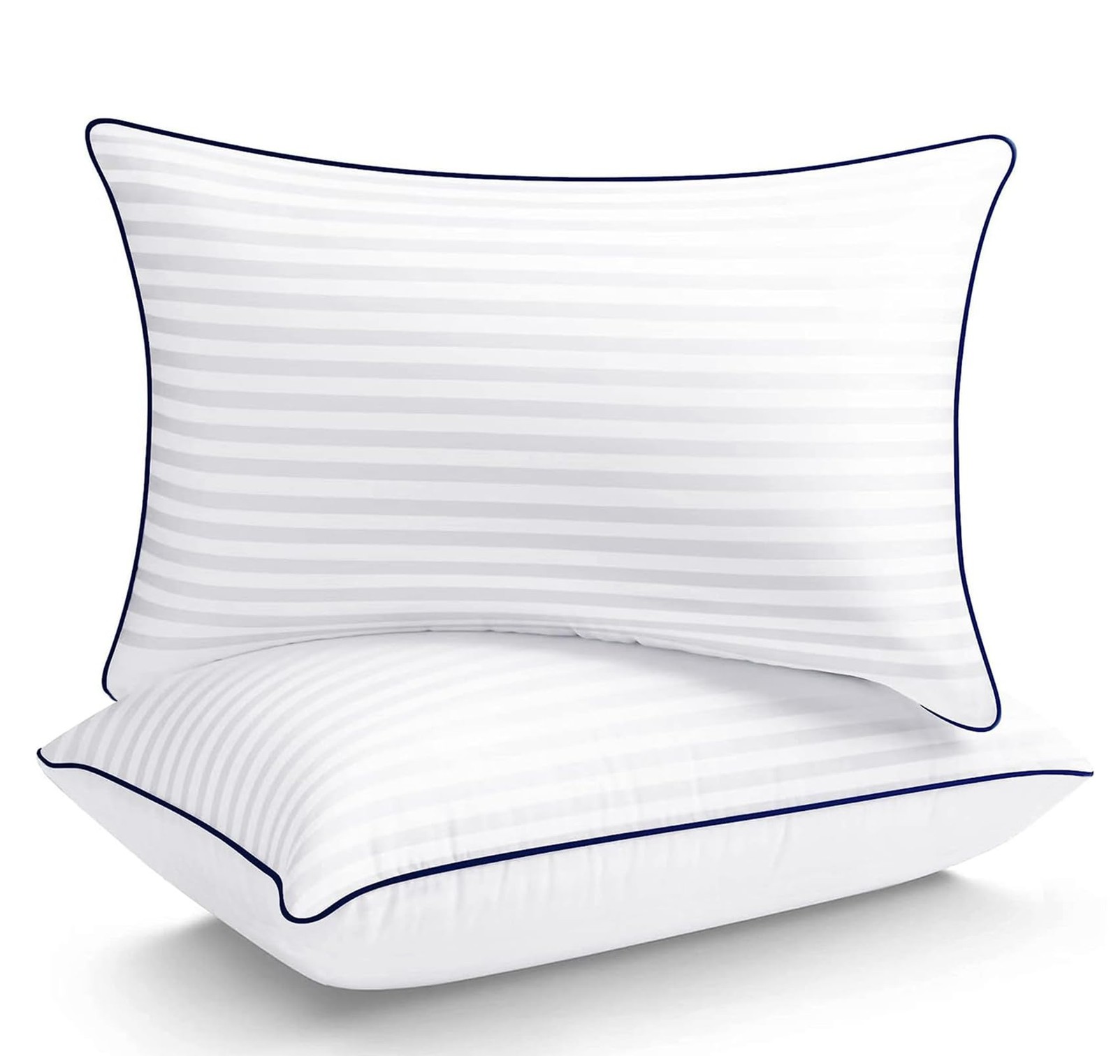 SEMZSOM Bed Pillows for Sleeping, Full Standard (Pack of 2), White