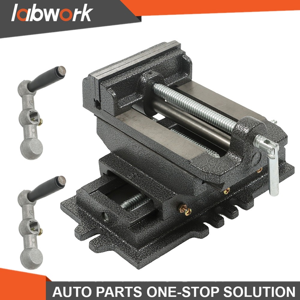 Labwork 5" Cross Drill Press Vise Slide Milling 2 Way Clamp Machine Heavy Duty