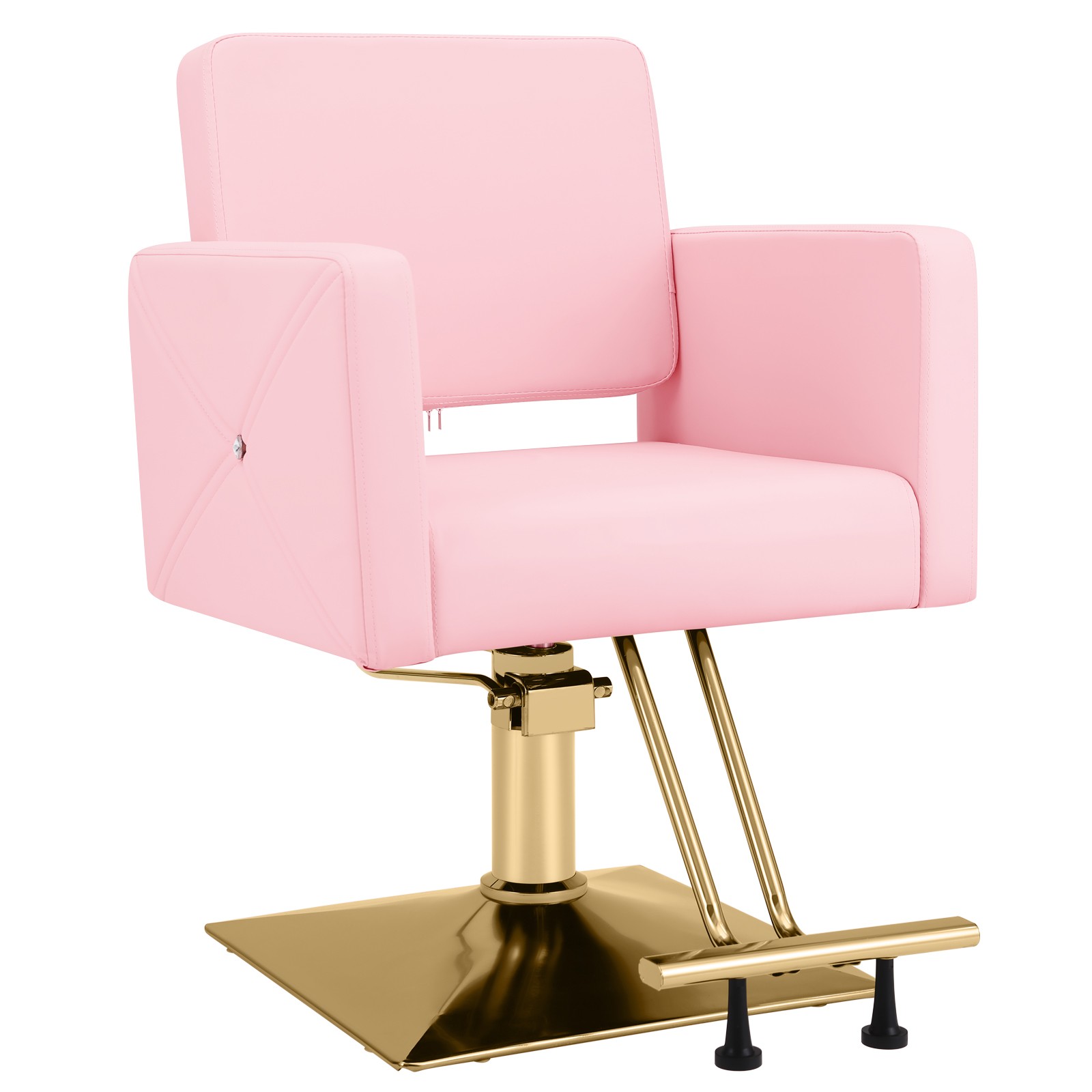 Pink Gold Heavy Duty Hydraulic Barber Chair Hair Styling Salon Beauty