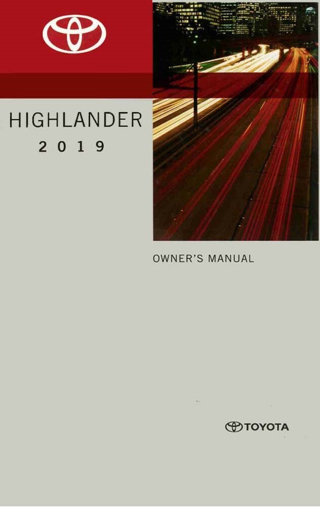 2019 Toyota HIGHLANDER Owner's Manual