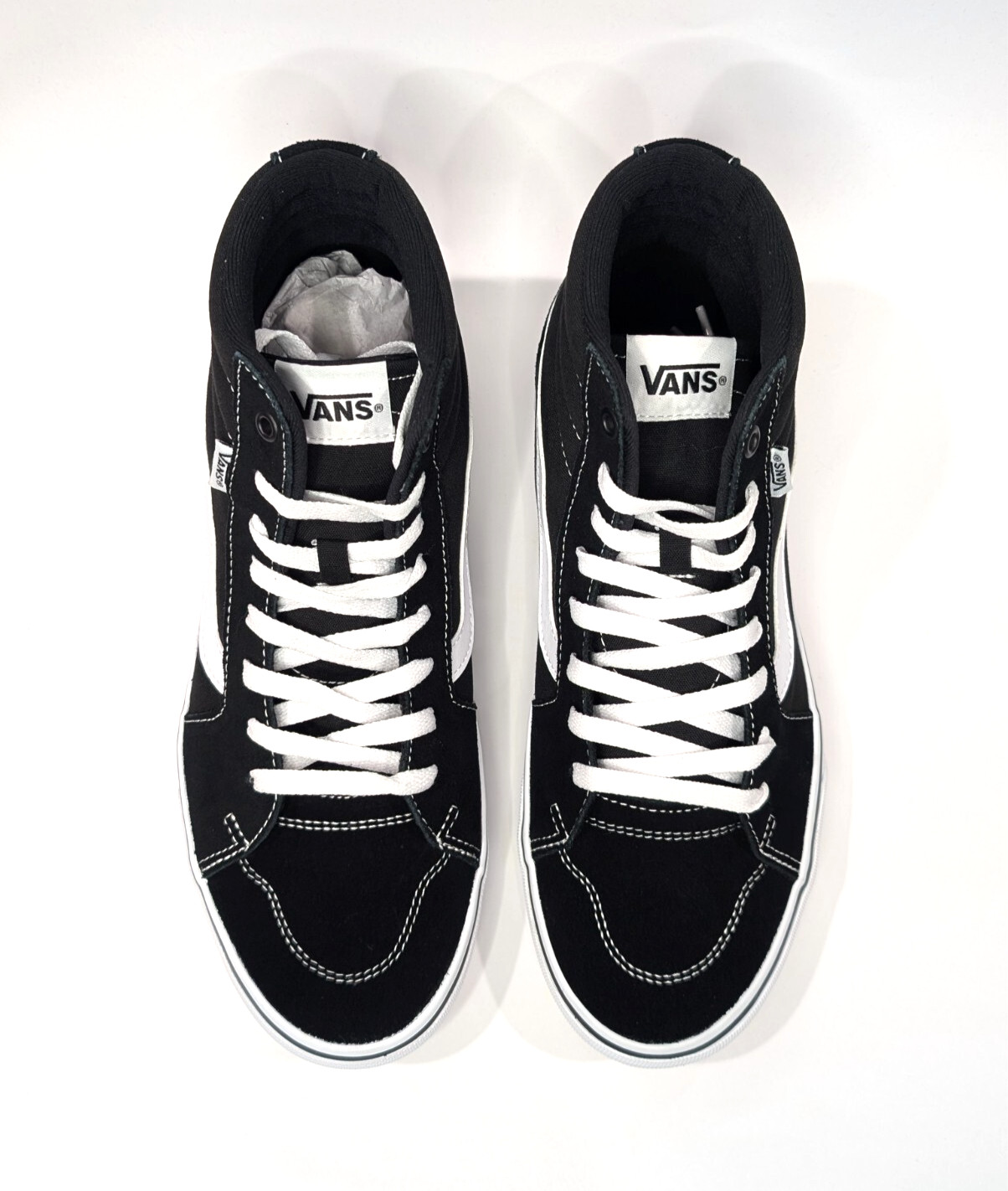 Vans Filmore Black/White Suede/Canvas High Top Men's Skate Shoes-Sz 10.5/11 NWB
