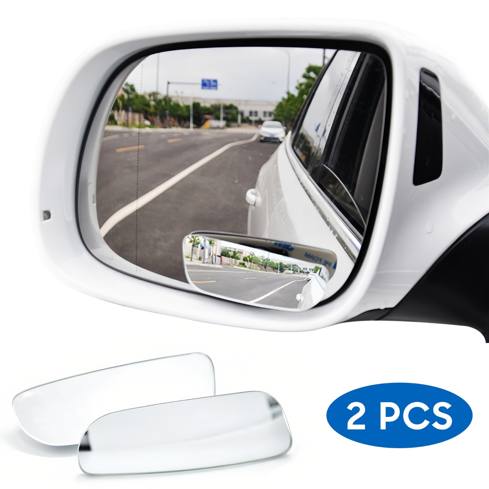 2X Universal HD Car Blind Spot Mirror Auto 360° Wide Angle Convex Rear Side View