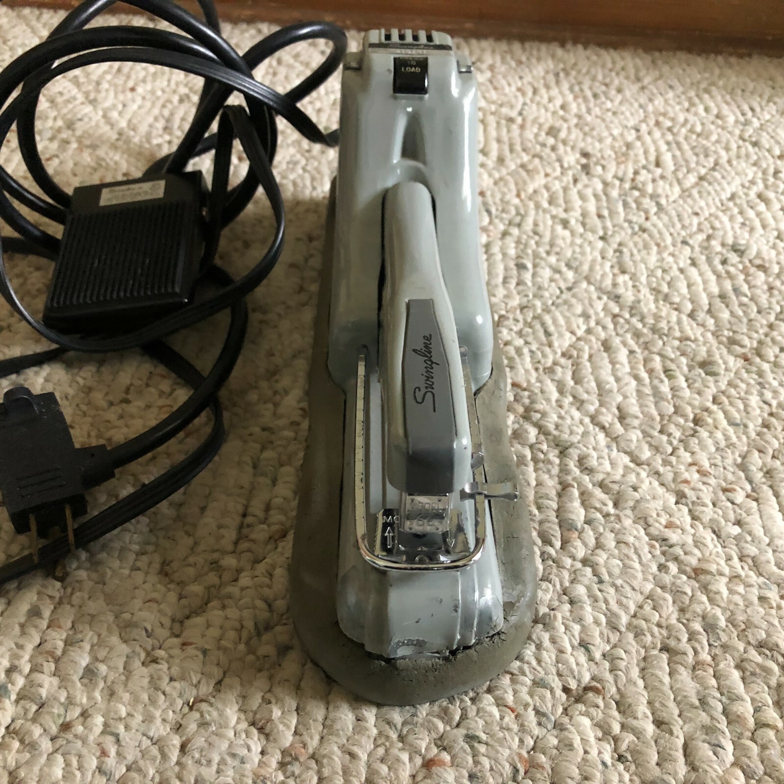 Swingline 66P Electric Stapler Pedal Action Tested Works AS IS Vintage Corded