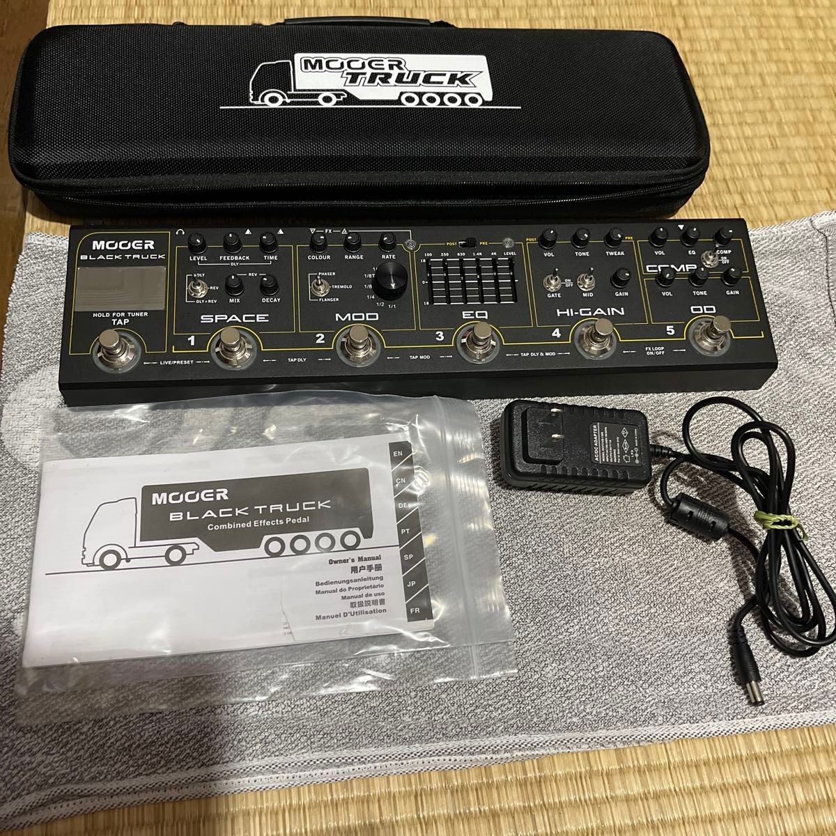 MOOER BLACK TRUCK Multi Effects Pedal Guitar FX Working w/Case Adapter Manual JP