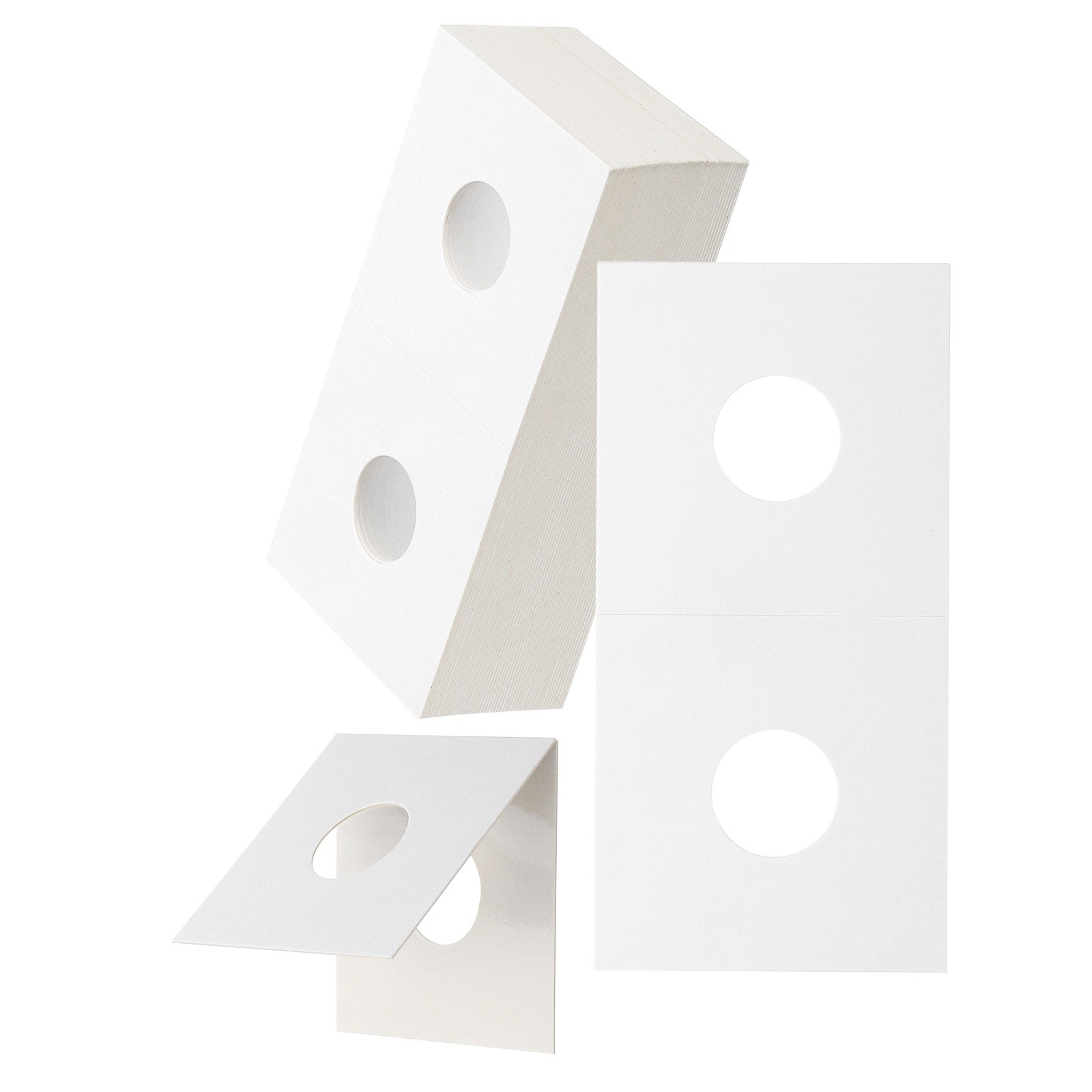 100Pcs 2 x 2 Coin Flips 17.5mm Cardboard Coin Holder Paper Coin Holders