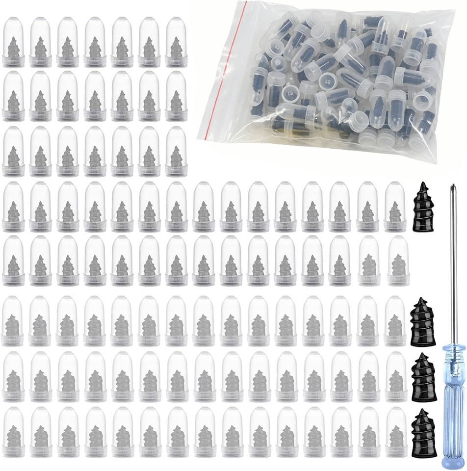 100X Rubber Tire Nail Repair Kit Screw In Tire Plugs Fits For Car Truck SUV Van