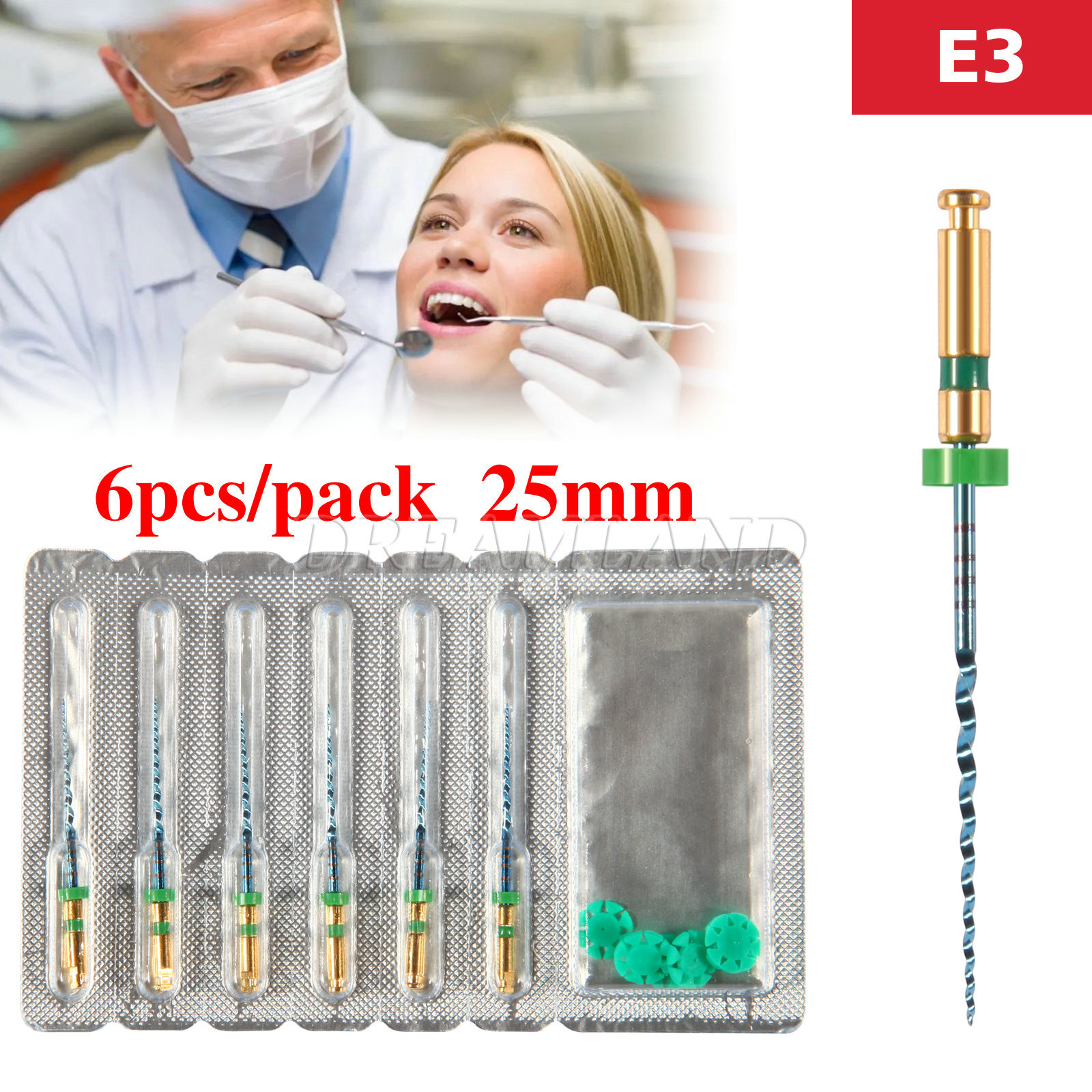 Dental Sybronendo Endo Buchanan Hand Plugger Tip Fill Obturation Size 0#,1#,2#