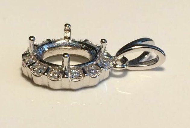 Pendant Blanks Solid Sterling Silver  - For Cab & Faceted Stones 7x5m to 30x20mm