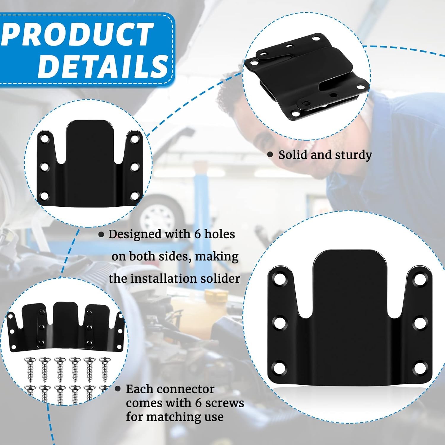 Moxweyeni 12 Pieces Universal Sectional Couch Metal Connectors Sectional Sofa In
