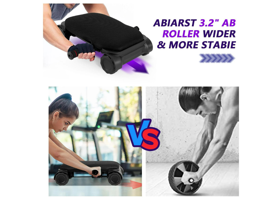 New Ab Roller Wheel Automatic Rebound Abdominal Wheel for Core Workout
