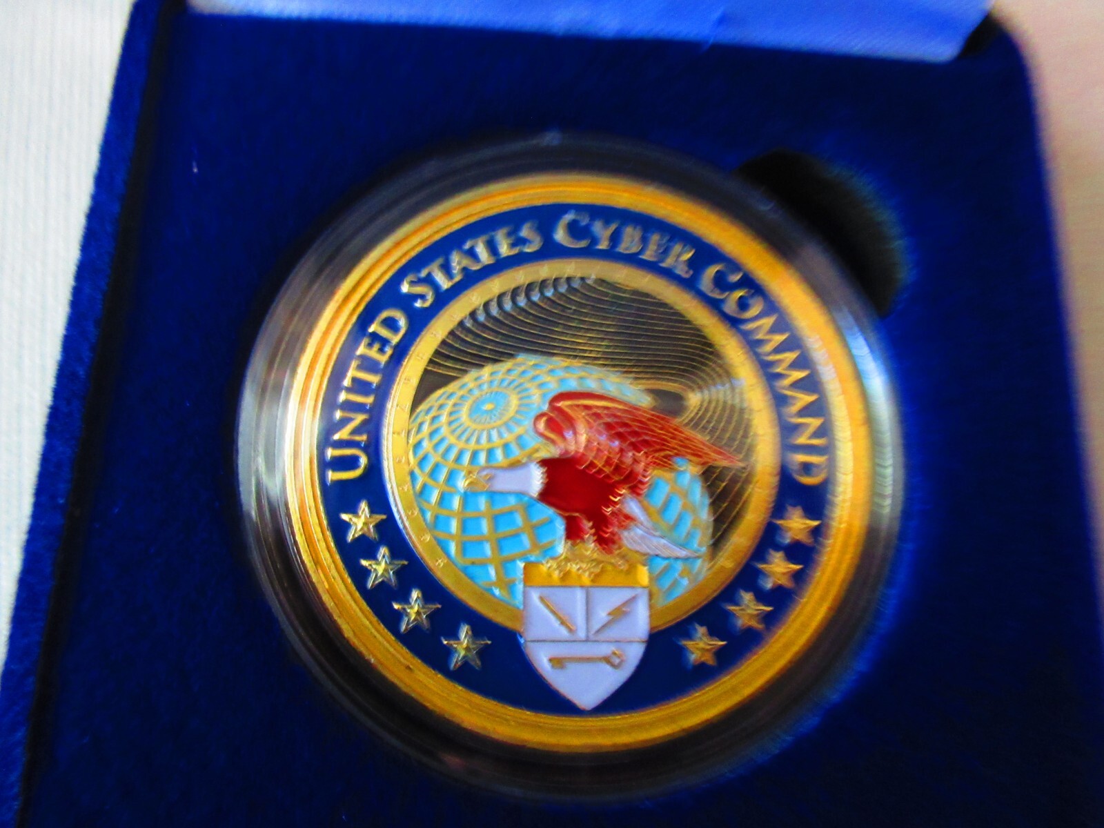 United States Cyber Command Challenge Coin w/ Presentation Box