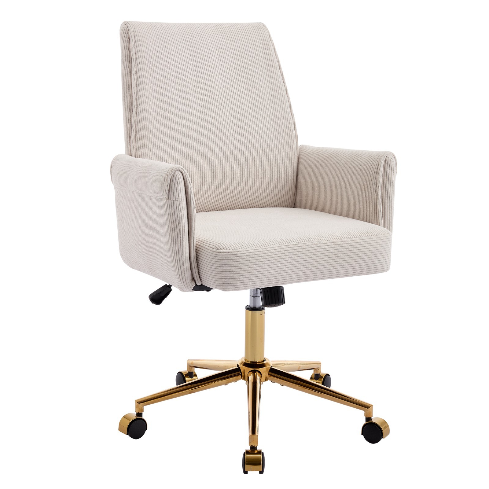 Ergonomic Mid-Back Office Chair with Lift & Striped Fabric