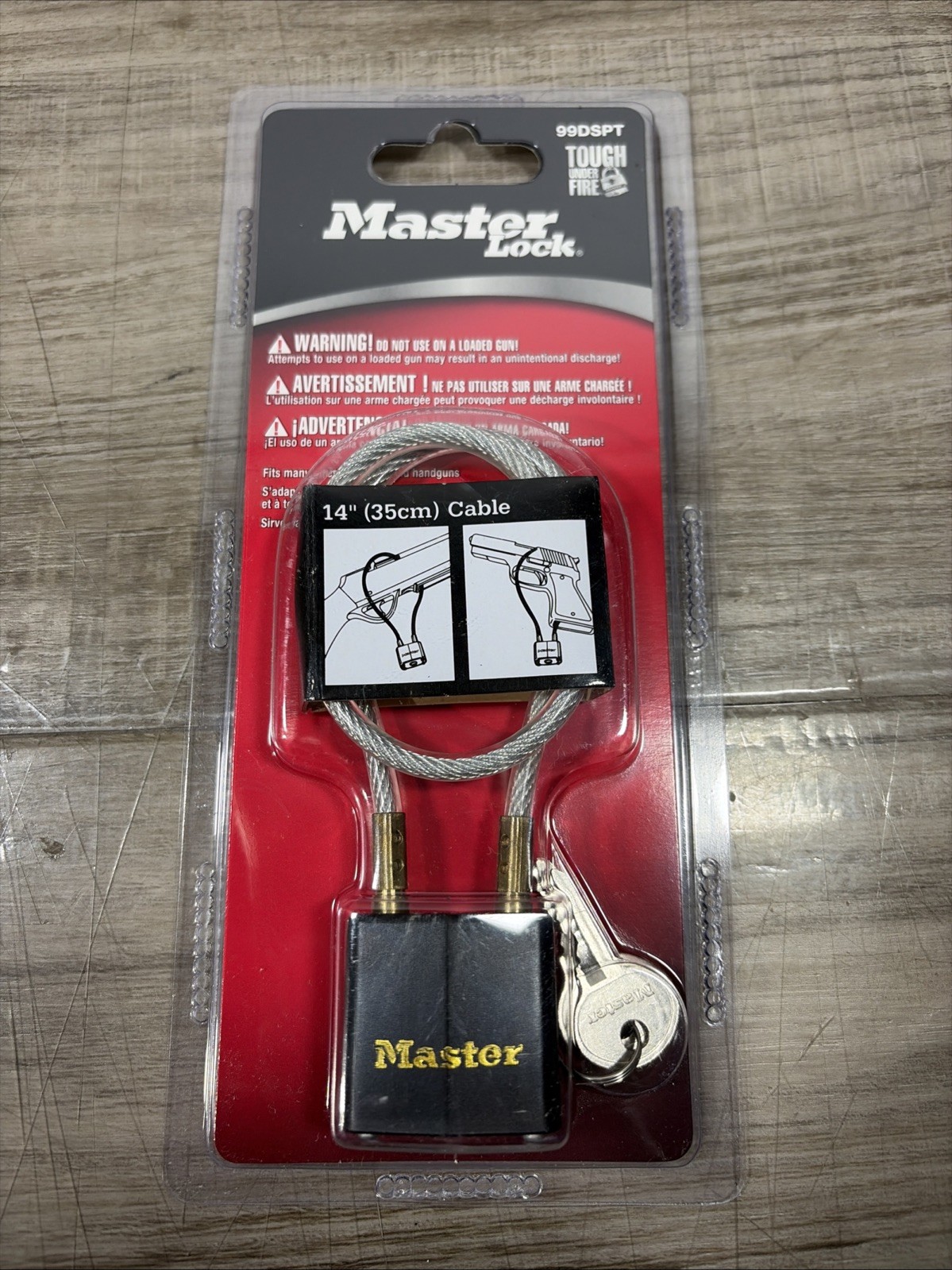Master Lock Cable Gun Lock Keyed Different 14"  99DSPT