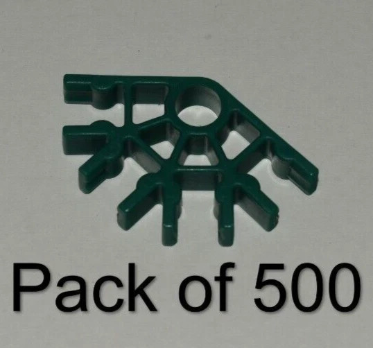 (500) K'nex Green 4 Position Connectors - KNEX Standard Replacement Pieces Parts
