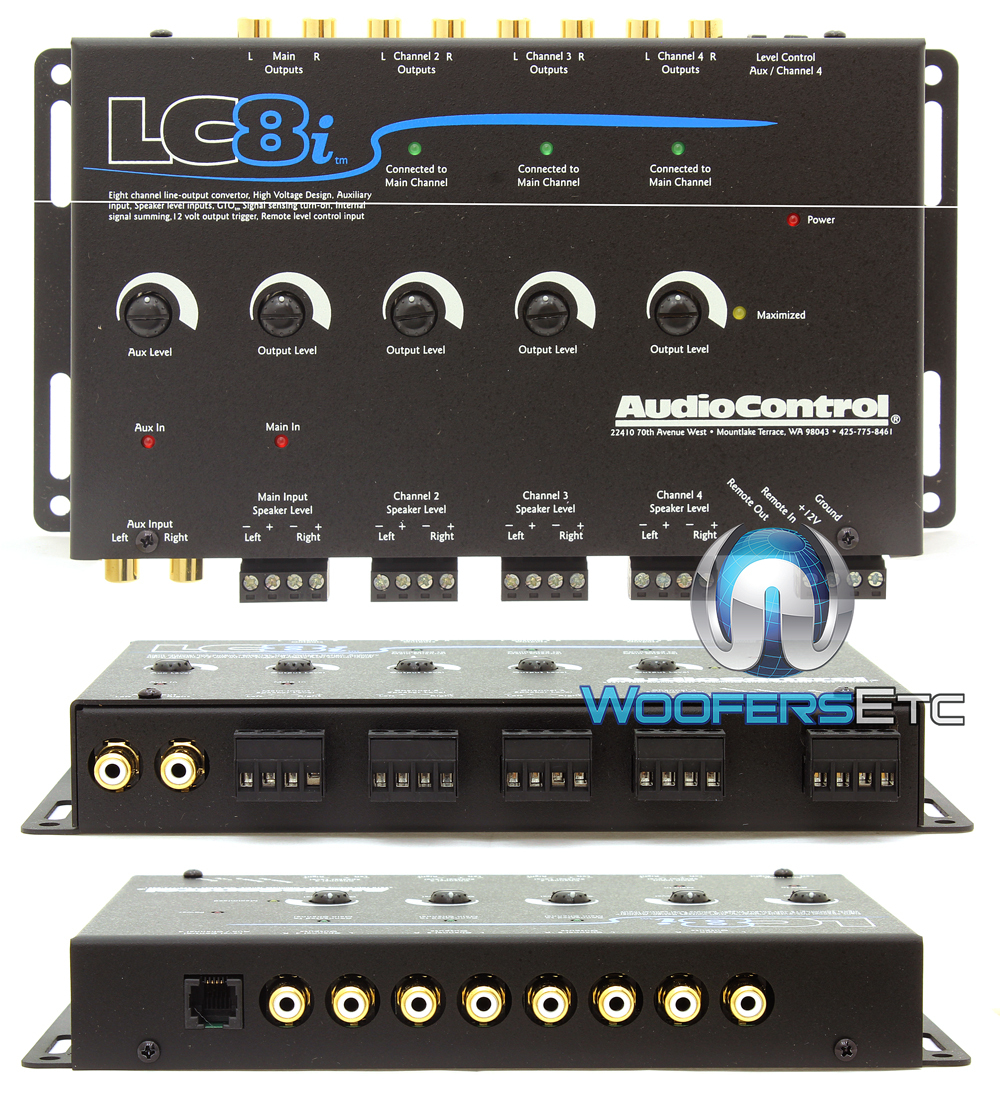 BLACK LC8i AUDIO CONTROL 8 CH. LINE OUTPUT CONVERTER AUXILIARY INPUT for IPOD