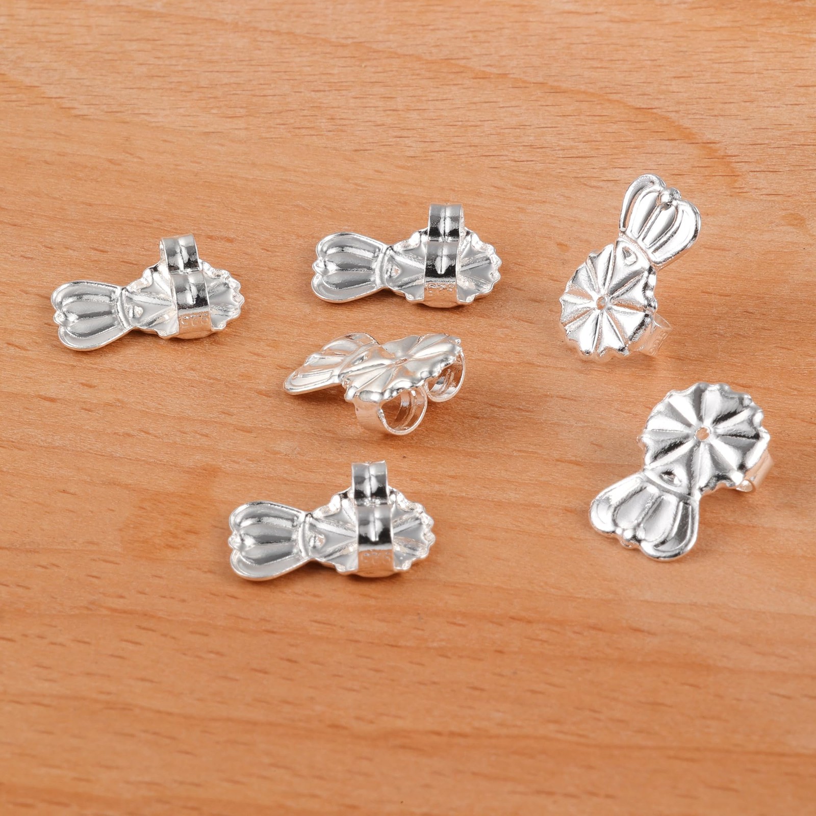 Earring Lifters Backs 925 Sterling Silver Earring Backs for Droopy Ears Adjus...