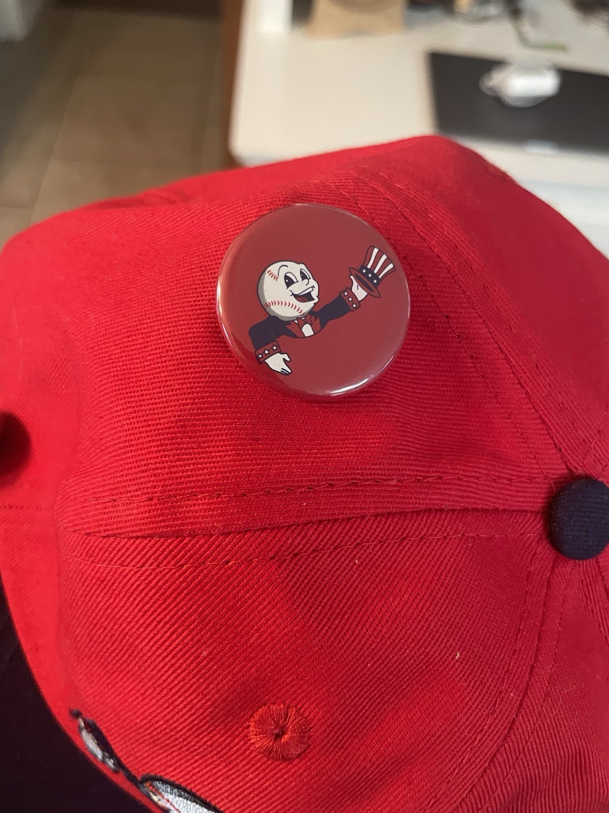 Springfield Capitals Lucky Horseshoes Hat Official League Leather Strap & Button