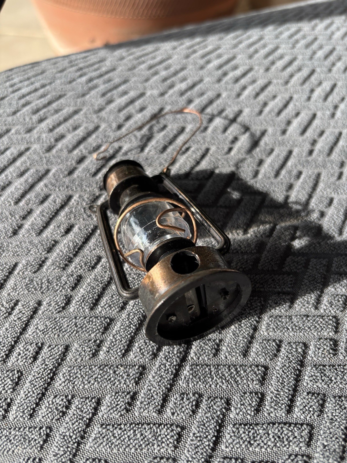Vintage Novelty Oil Lantern Metal Pencil Sharpener
