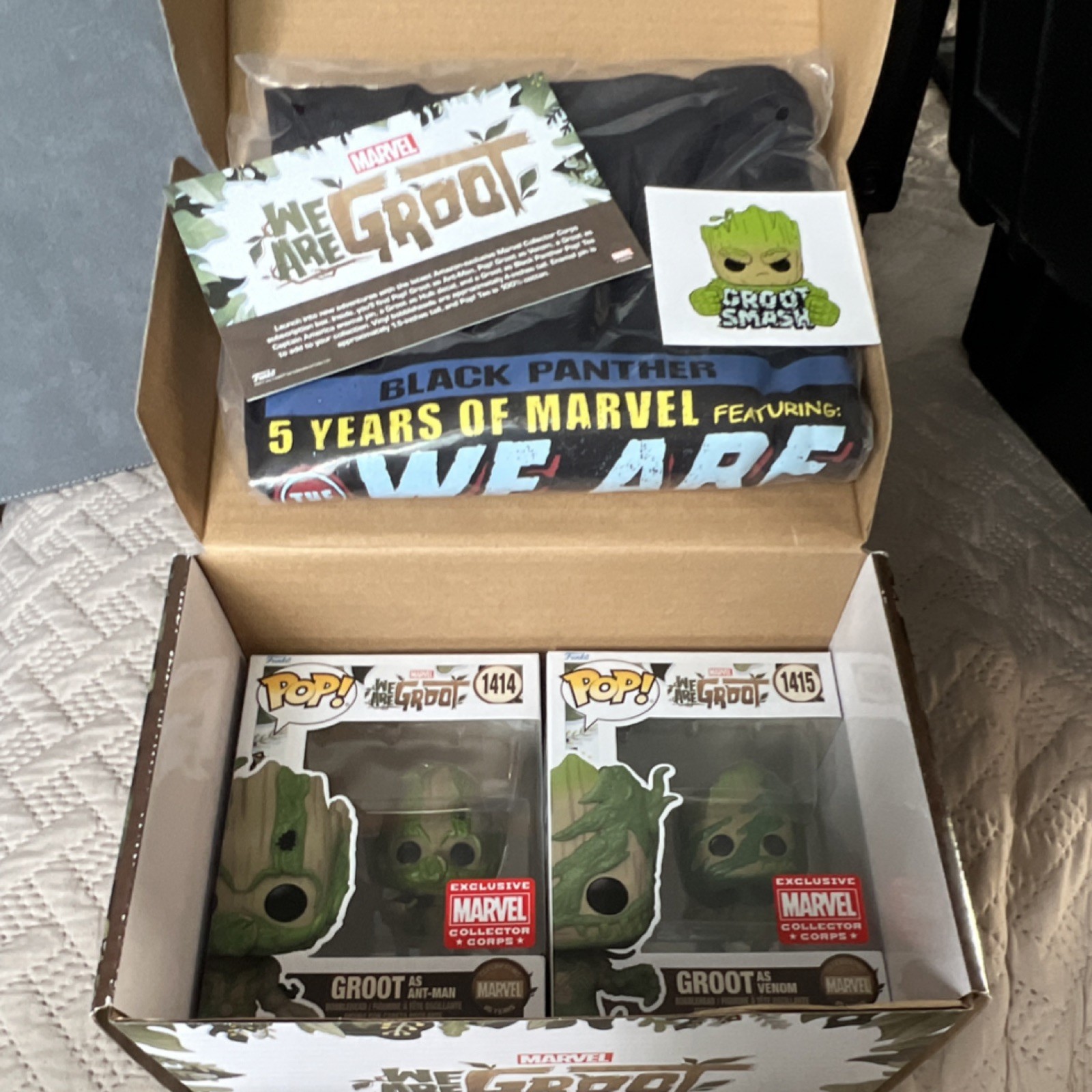 Marvel Funko Collector Corps Groot Ant-Man Venom Pop Lot 5pc Boxed