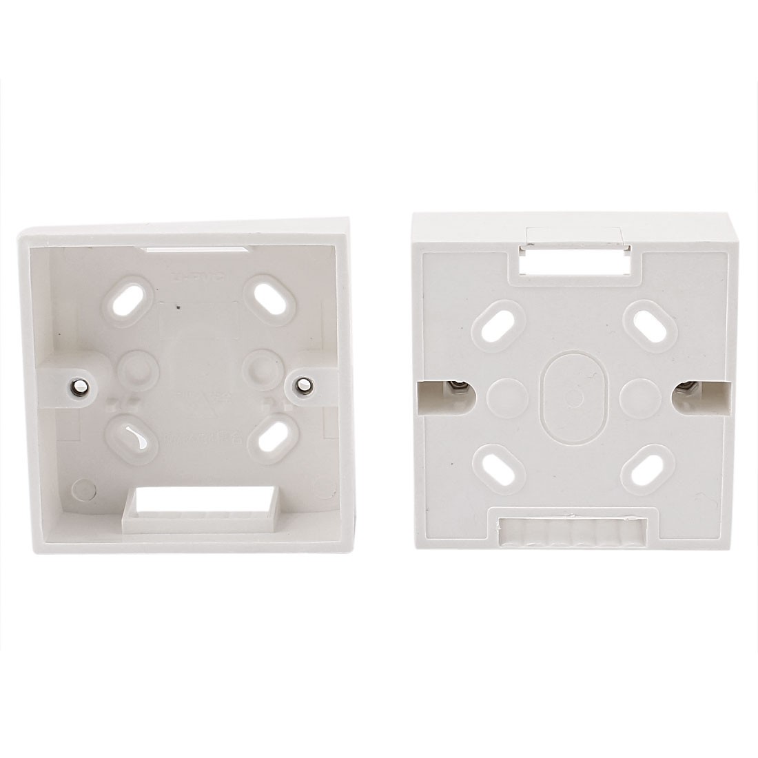 2 Pcs Surface Mount  Back Box White 86mm x 86mm x 34mm