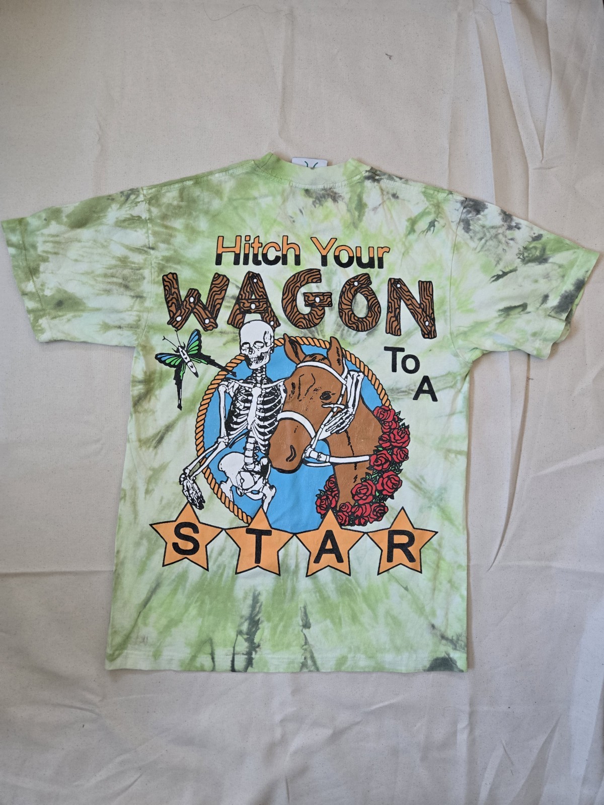 Online Ceramics Hitch Your Wagon to a Star Graphic Screenprint tshirt Size S
