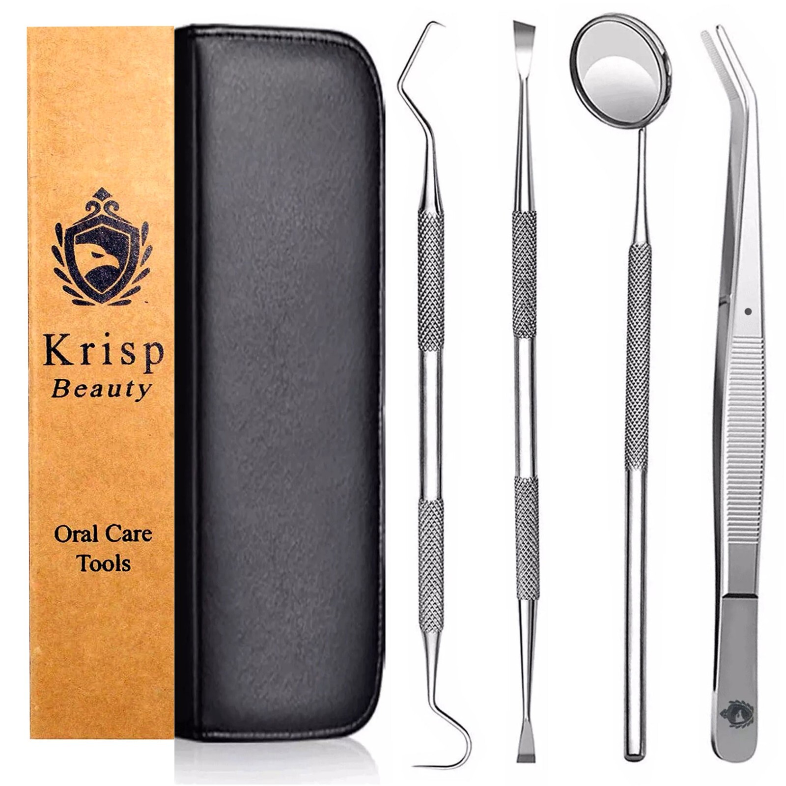 Dental Scaler Dentist Pick Set Tooth Scraper Plaque Tartar Remover Tools (4 Pcs)