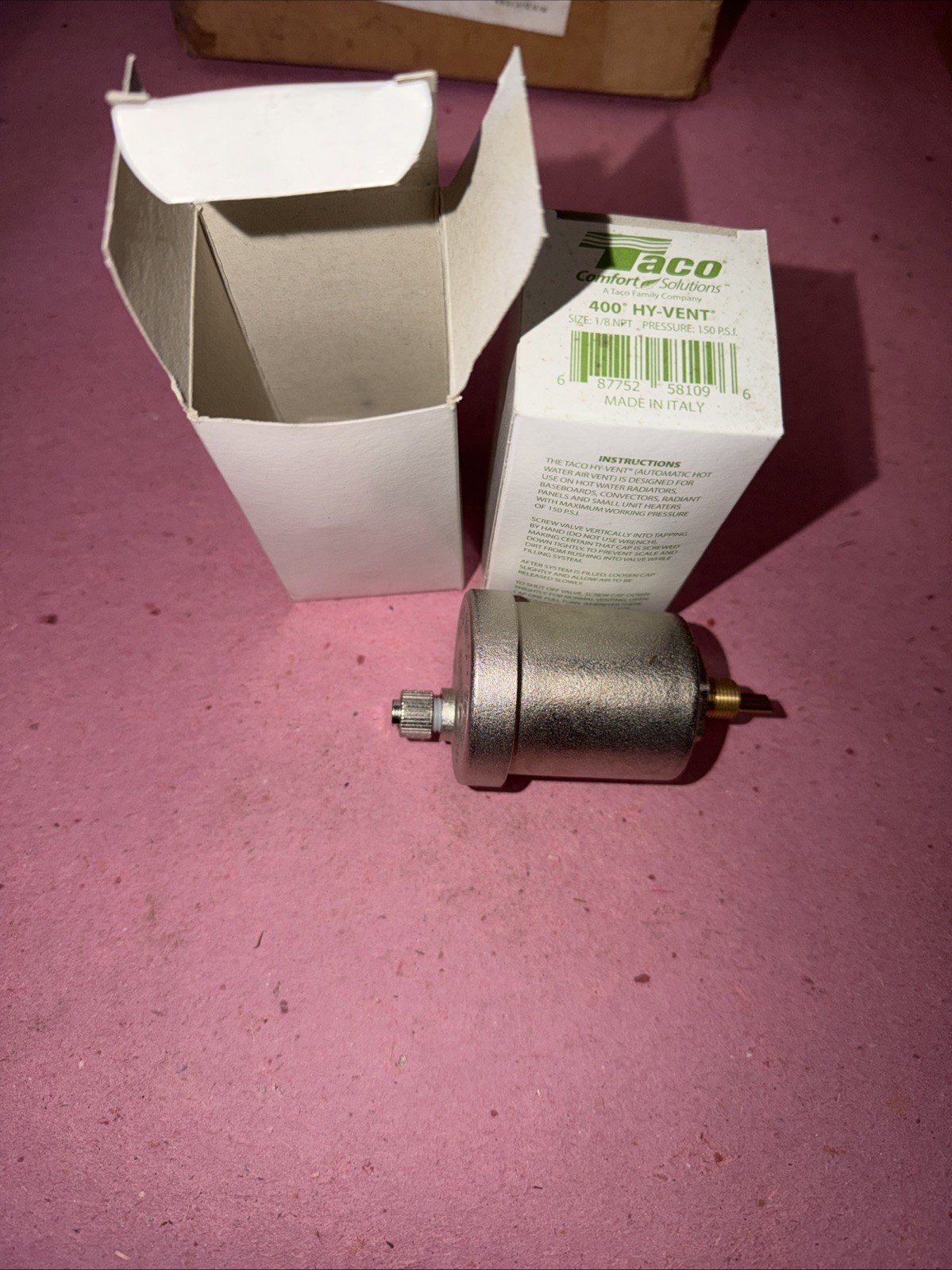 (2) Taco 400 HY-VENT 1/8" npt 150 PSI