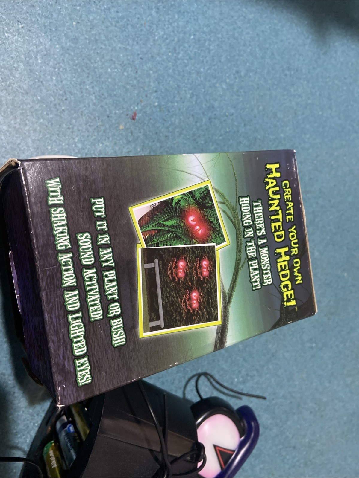 Spirit Halloween haunted hedge shakes light sound ( Still Attached To Box)