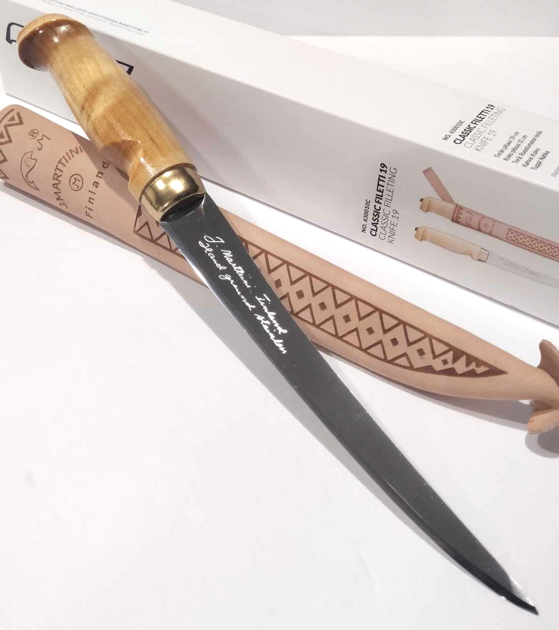Marttiini Finland Classic Fillet Skinning Hunting Fishing Knife Leather Sheath