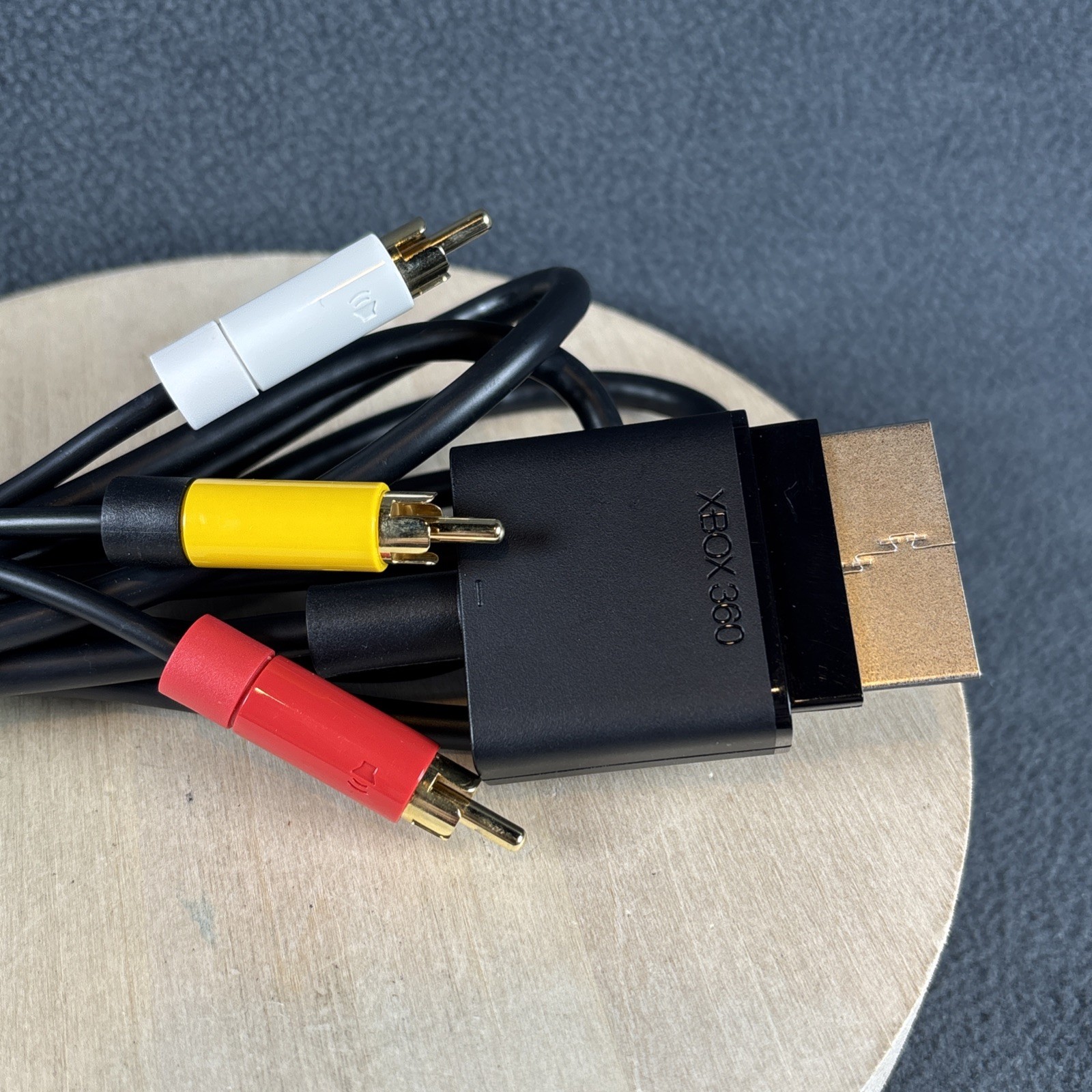 Xbox 360 Slim - Genuine OEM AV Audio Video Composite / RCA Cable - Tested