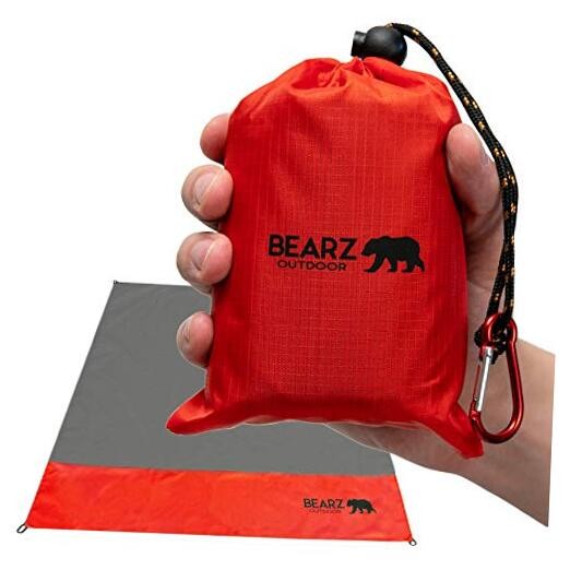 Pocket Blanket - Beach Blanket Waterproof Sandproof, Picnic Blankets Cherry Red