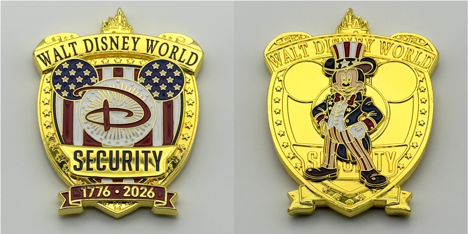 Walt Disney World Security 250th Anniversary USA American 4th Challenge Coin