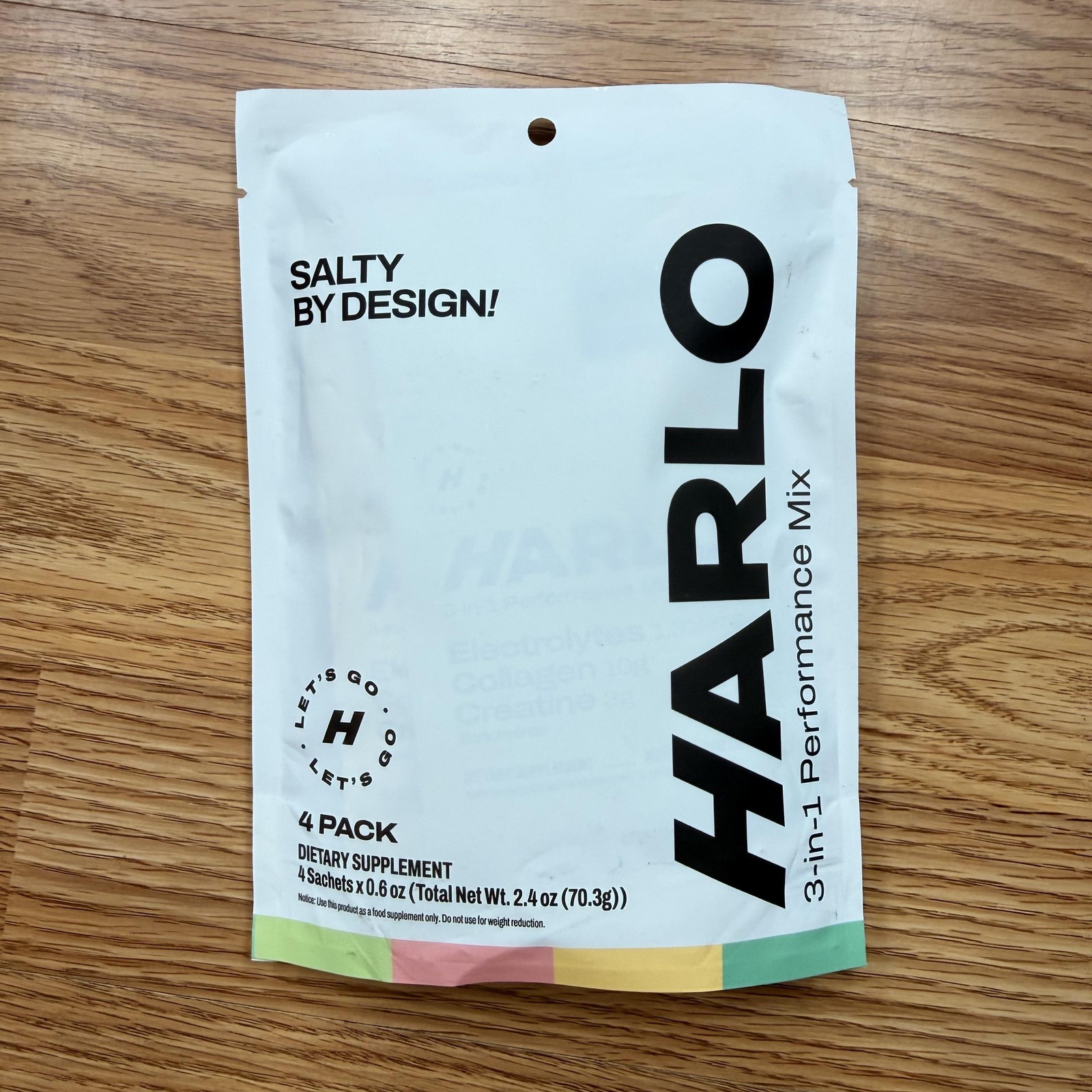 HARLO 3-in-1 Performance Mix Electrolyte Collagen Creatine 4 Pack Sugar Free