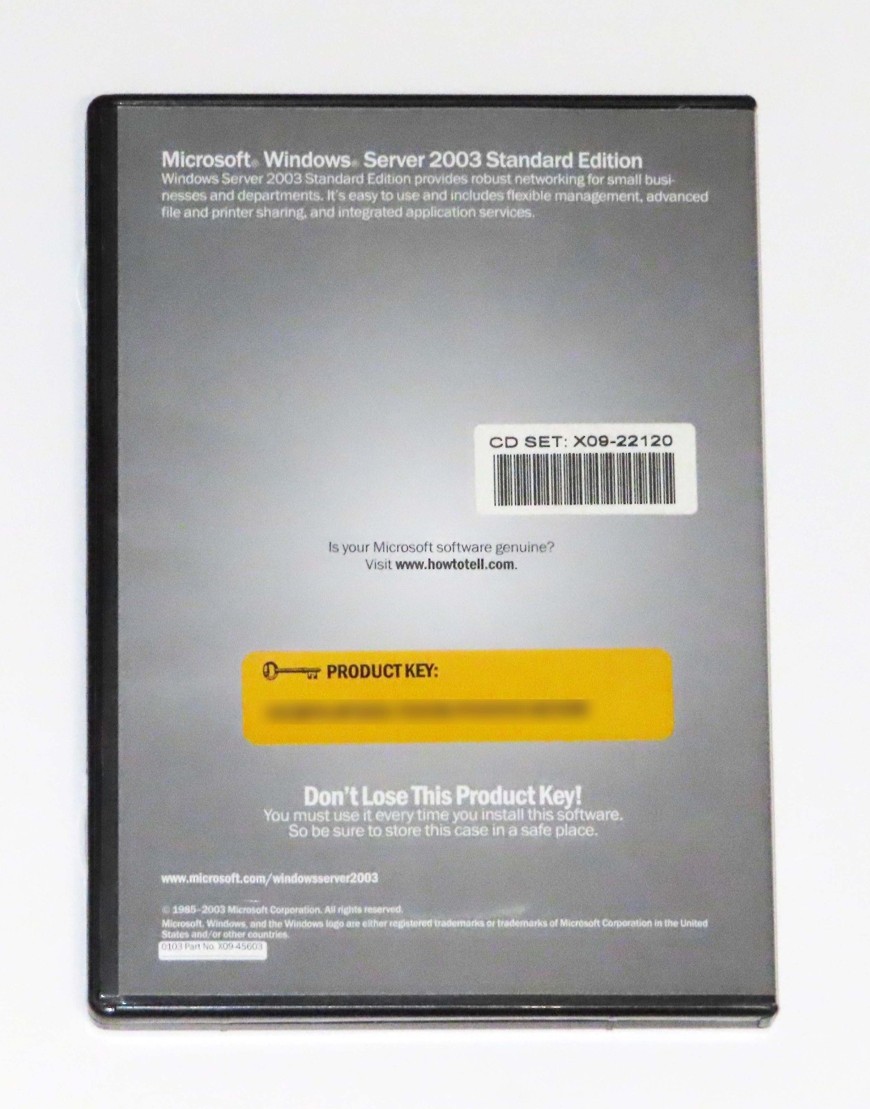 Genuine Microsoft Windows Server 2003 Standard (Academic Edition) — Key Included